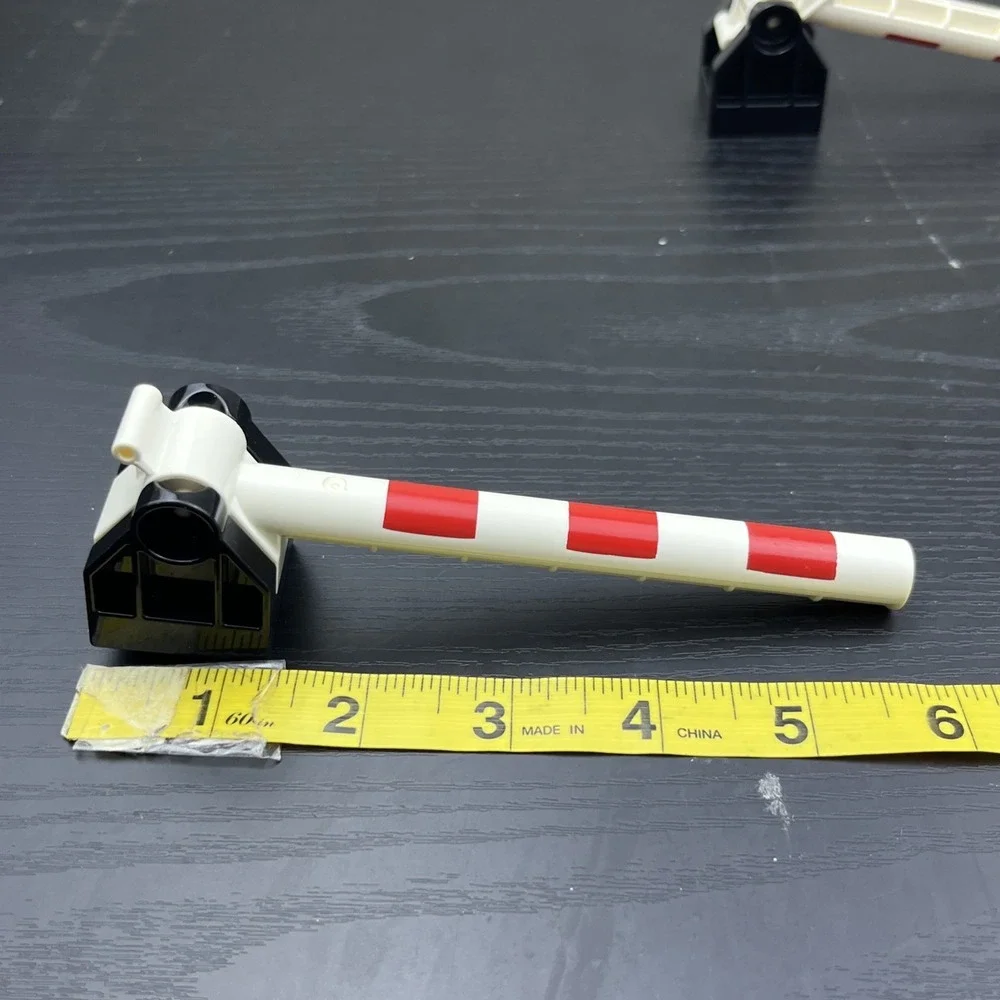 LEGO DUPLO Train Railway Crossing Barriers w/ Bases Lot of 2 Railroad Crossing